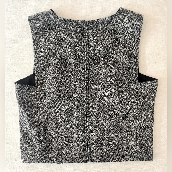 THEORY Black and White Wool Blend Vest, Size S/P - Picture 2 of 10
